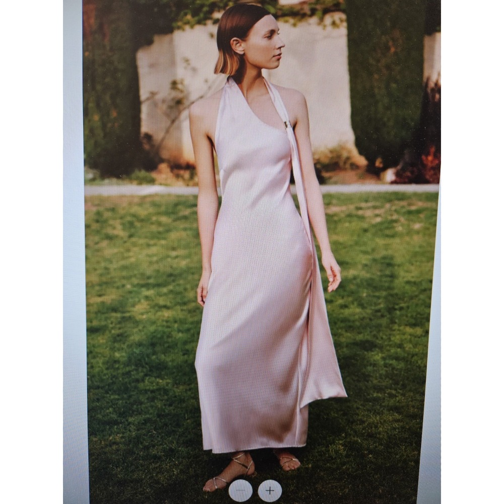 NWT 4th & Reckless by Anthropologie Evani One-Shoulder Pink Maxi Slip Dress, 2XL